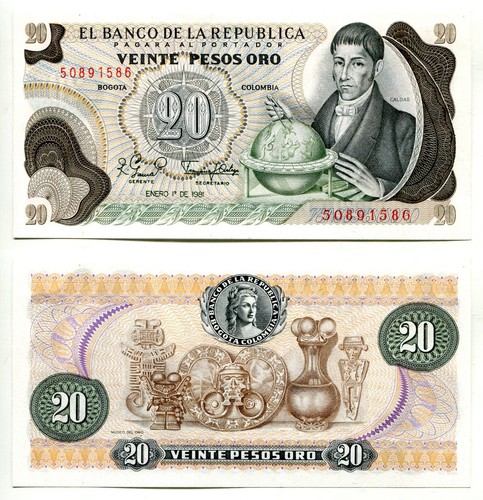 Pesos oro colombe 1 1981 - oro,