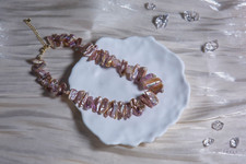 Collana perle biwa colorate - perle,