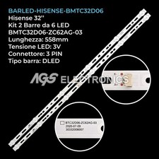 KIT 2 BARRE STRIP 6 LED TV