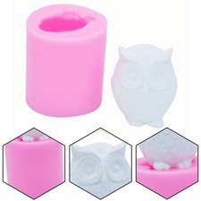 Stampo per candele in silicone a forma di gufo delicato per gesso artigianato sa