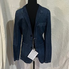 Blazer denim Daniele Alessandrini, taglia 46, nuovo con etichetta