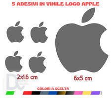 5 Adesivo Mela Apple Logo