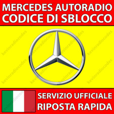 ✅MERCEDES RADIO CODICE DI