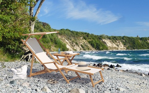 Sedia sdraio legno con - sedia,