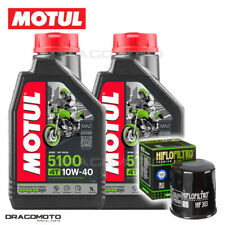 Kawasaki Z 650 2017- Tagliando Olio Motul 5100 4T 10W-40 2 litri filtro