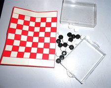 DAMA / BACKGAMMON  80s Grisoni italy mini table game sorpresina gioco