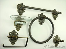 Set da bagno ottone brunito in