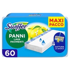 Swiffer Wet Lavapavimenti 60 Panni Umidi Limone Maxi Formato Lava Pavimenti