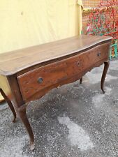 TAVOLO-CONSOLLE OTTOCENTESCO 1 CASSETTO - NOCE MASSELLO - GAMBE A SCIABOLA '800
