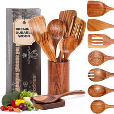 Set Utensili Cucina Legno Teak