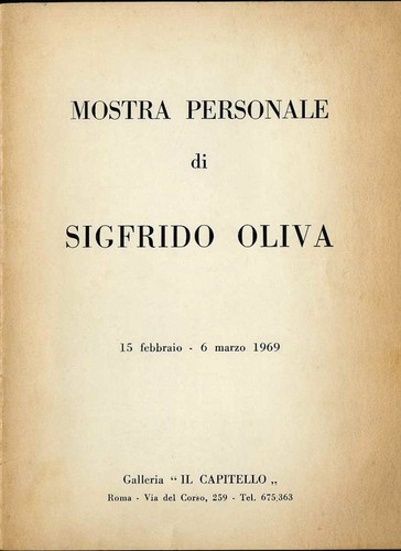 Mostra personale sigfrido - di,