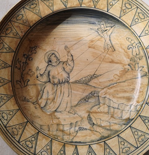 Maiolica piatto con san - piatto,