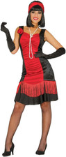 COSTUME CHARLESTON ROSSO DONNA