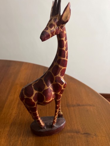 Giraffa legno scolpita e - legno,