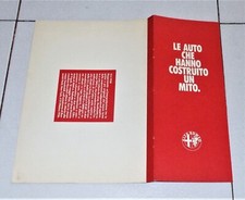 Brochure ALFA ROMEO Le auto che hanno costruito un mito - Depliant Pubblicità