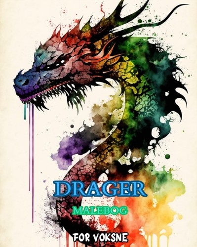 Drager voksen malebog - drager:,