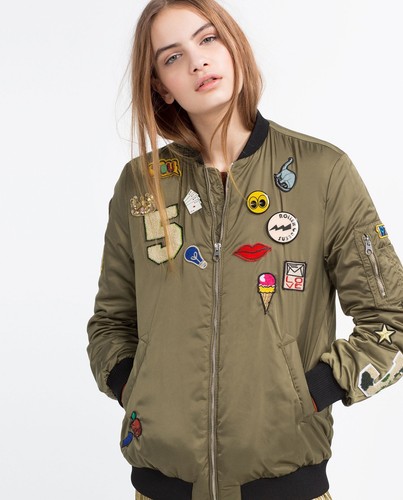 Giacca bomber zara donna - donna, kaki