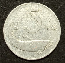 5 LIRE DELFINO 1956 BB