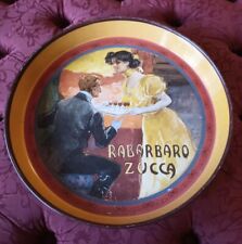 Vassoio di latta rotondo Rabarbaro Zucca