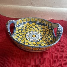 Signed Caltagirone Floral Bowl