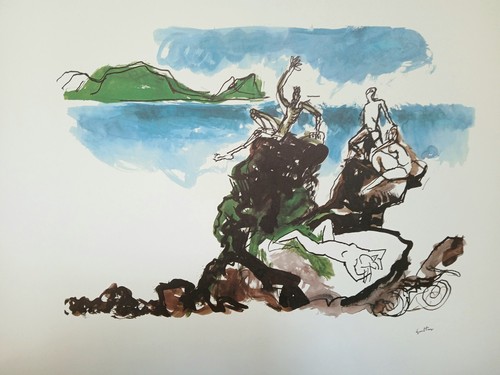 Litografia renato guttuso - litografia, di