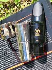 YAMAHA 4C TENOR SAXOPHONE MOUTHPIECE + LIG. +CAP/BOCCHINO SASSOFONO SAX TENORE
