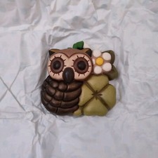 THUN Formella gufo con quadrifoglio portafortuna piccolo