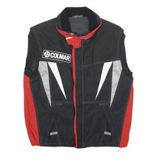 Giacca Colmar uomo nera e rossa in pile tecnico con zip M poliestere abbigliamento sportivo