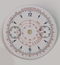 Quadrante vintage per cronografo da polso, 1920 circa, in porcellana COME NUOVO!