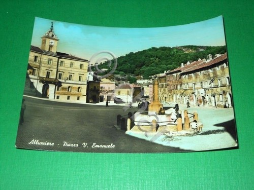 Cartolina allumiere piazza - cartolina,
