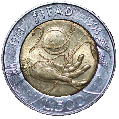 Italia 500 lire 1978 1998 - 500,