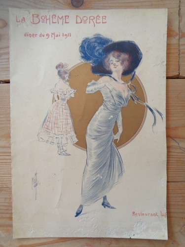 Menu antico illustrato 1911 - 1911, la