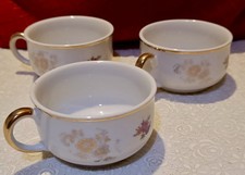 3 Tazzine vintage RICHARD GINORI in porcellana bianca e oro (senza piattino)