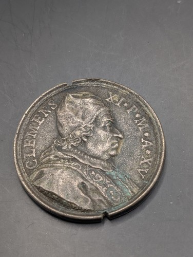 Medaglia papa clemente 1700 - papa, xi