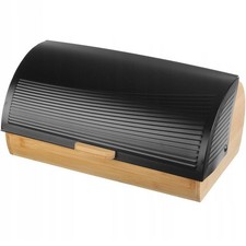 Portapane nero legno metallo