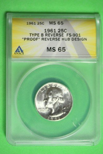 1961 anacs ms65 washington - 1961,