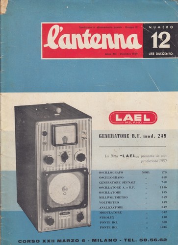 Antenna dicembre 1949 - l'antenna,