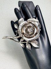 Zara Oversized Silver Rose Two