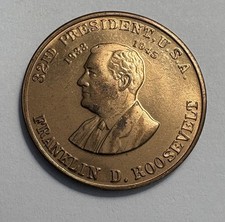 Medaglia gettone FDR Roosevelt