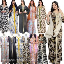 Dubai Abaya abito donna musulmano caftano lungo maxi abito abito marocchino caftano arabo