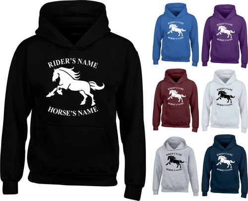 Felpa con cappuccio cavallo - felpa,