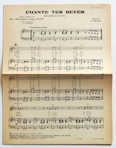 Partition vintage sheet music
