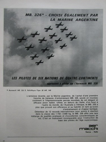 1968 pub aermacchi - mb-326, k