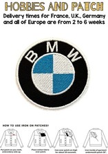 BMW patch toppa termoadesiva car brand logo iron on small embroidered badge auto