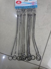 1 PORTACHIAVI A CATENA METALLO CON GANCIO MOSCHETTONE ANELLO BRIS Bella elegante