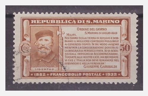 San marino 1932 garibaldi - san,