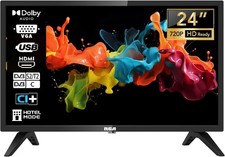 RCA Televisori 24 Pollici (60 Cm) LED HD TV Triplo Tuner (DVB-T/T2-C-S/S2) USB H