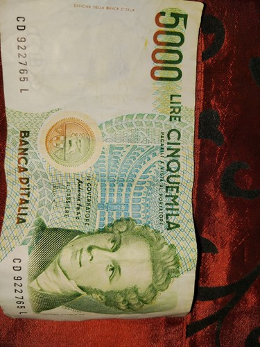Banconote 5000 lire vecchio - banconote,