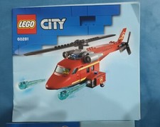 set Lego elicottero antincendio,completo,senza scatola,con istruzioni