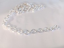 20 Cm Di Catena A Maglia Per Bracciali E Collane Argento Colore mm 10 X 08